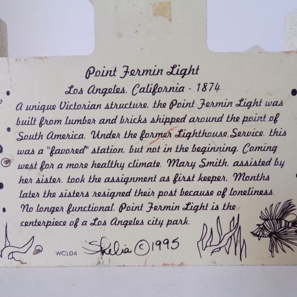 Shelia 1995 Wood Cut Out Houses Point Fermin Light L.A. California  3003 - Picture 8 of 8